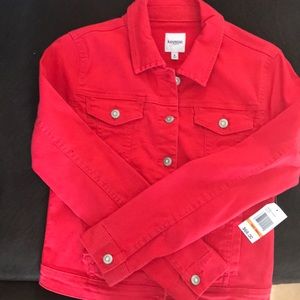 Kensie Jeans Red Denim Jacket - Size Small